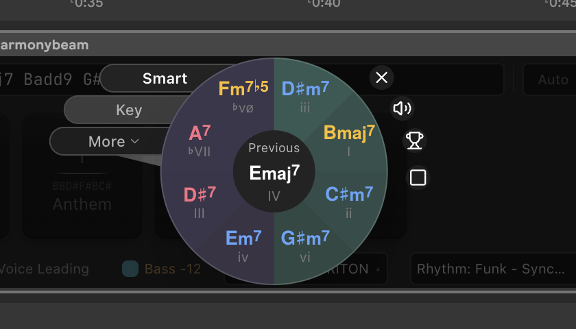 Harmonybeam smart chord suggestions picker for Ableton Live